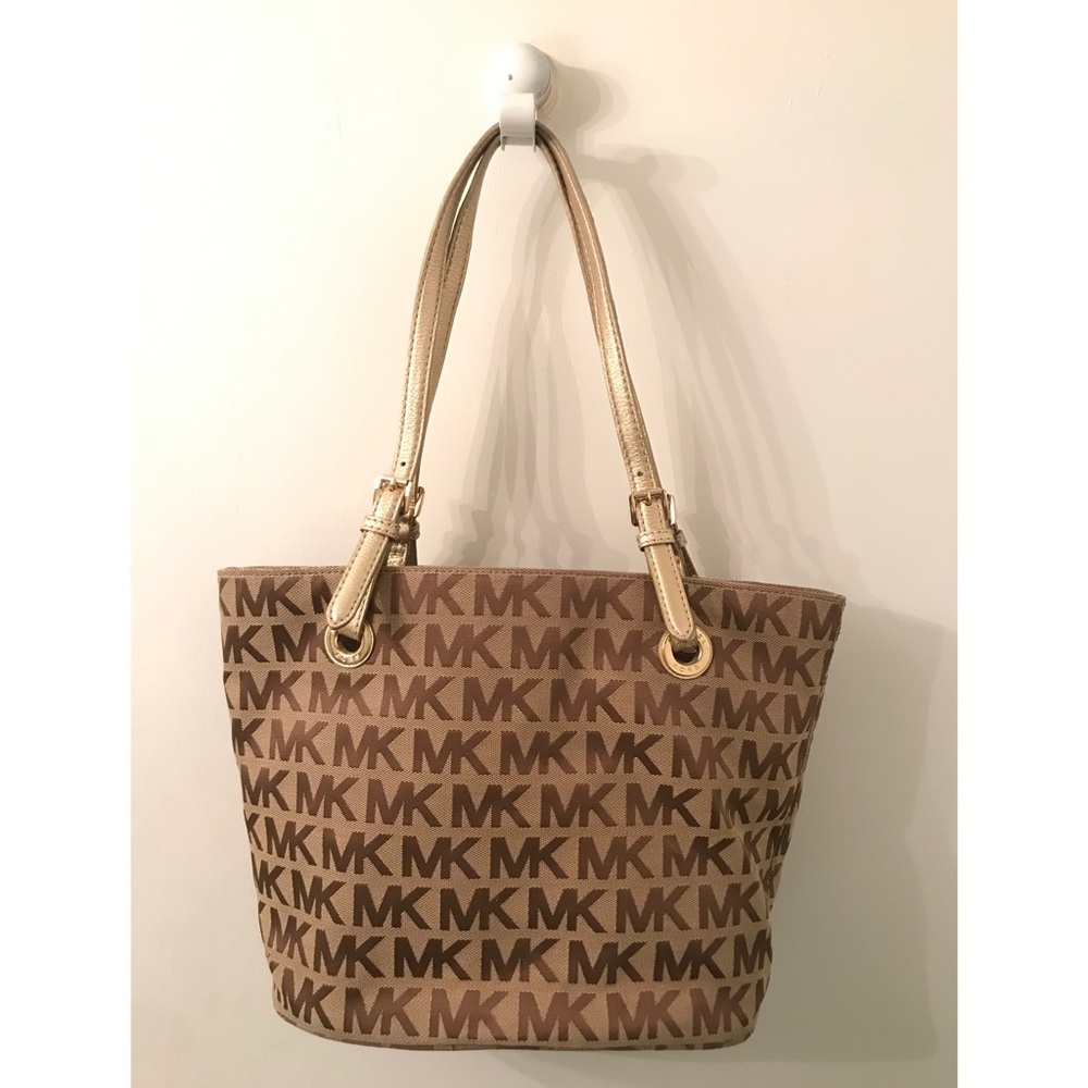 Michael Kors tote with gold straps
